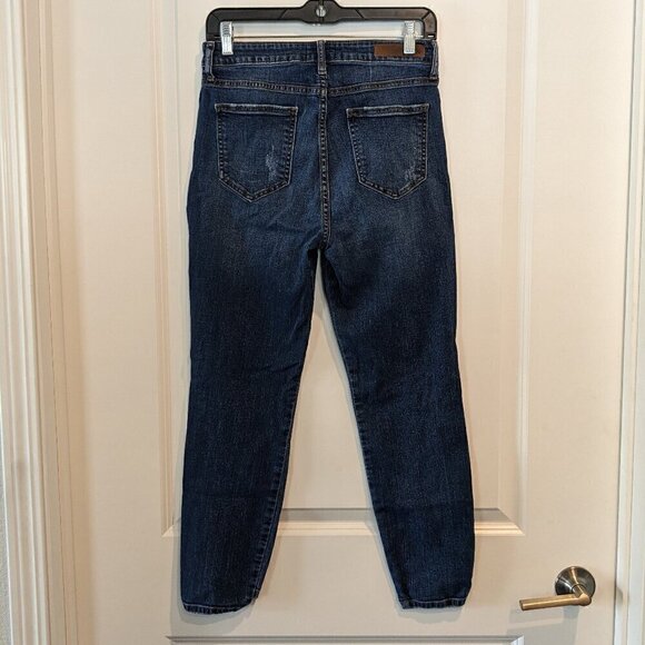 CELLO Sweet Escape Skinny Jeans High Rise Womens Size 7 Distressed High-Low Hem - Picture 2 of 16